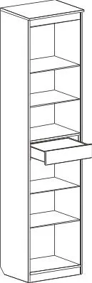 Витрина "Элана" гостиная Дуб сонома