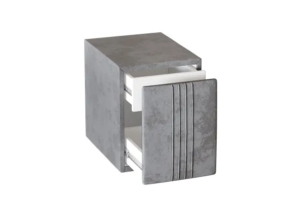 Тумба мягкая "Севилья" Вариант 2 Тиффани серый